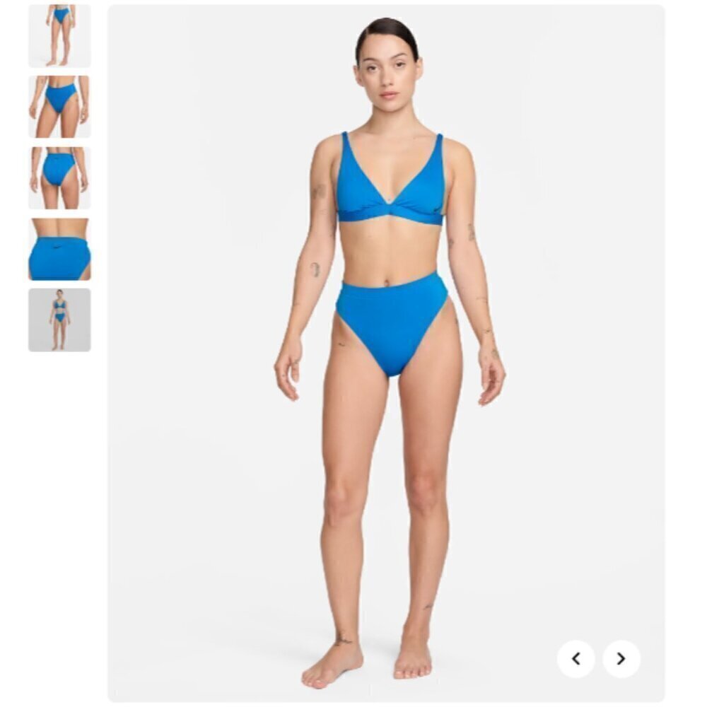 Nike Essential Women's High-Waist Olympian Blue Swim Bottom Size Large